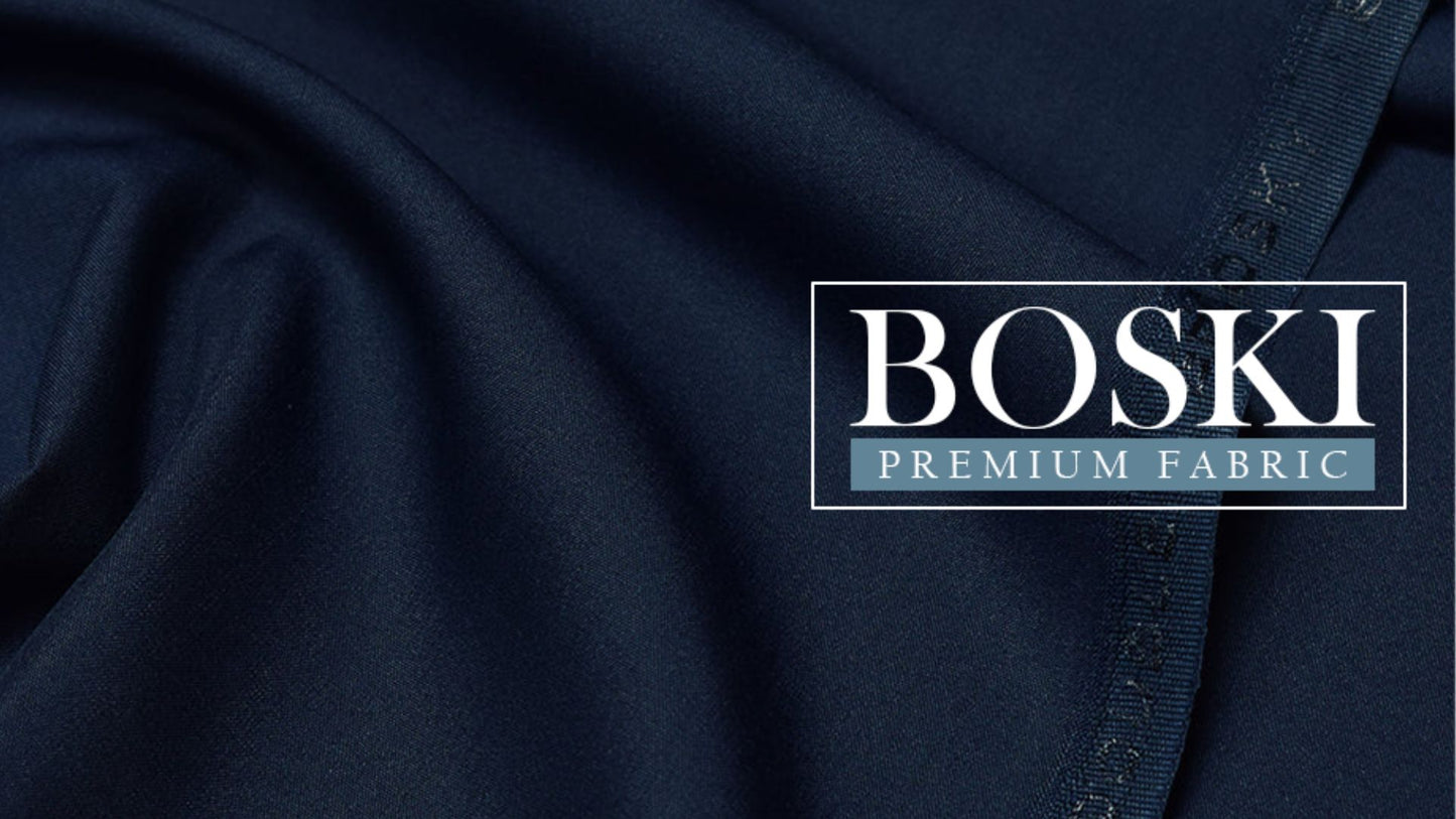 China Premium Royal Boski Fabric in navy blue color